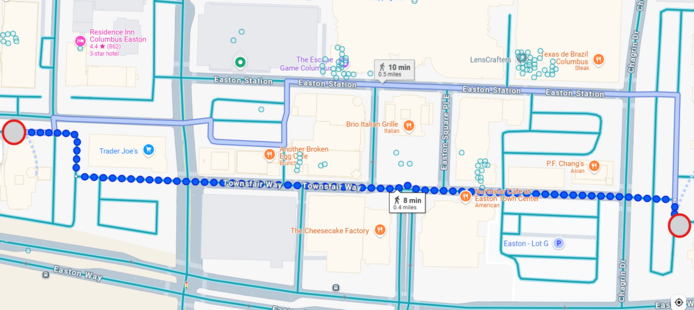 Distance From Courtyard To Hilton